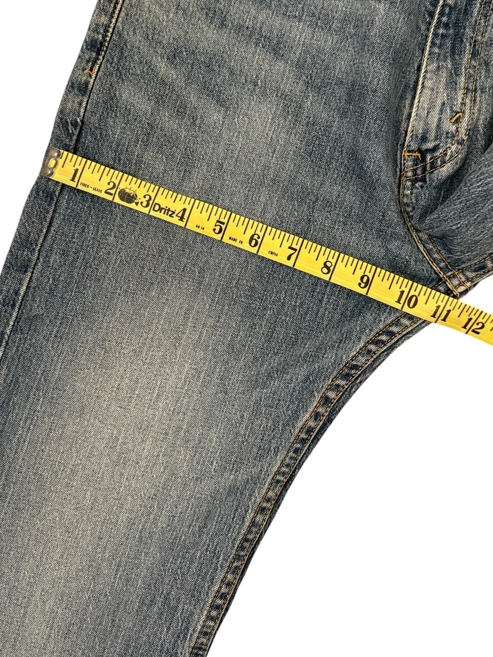 Levi’s 505 Straight Leg Jeans 30x32 Medium Wash Faded Stretch Denim Whiskering